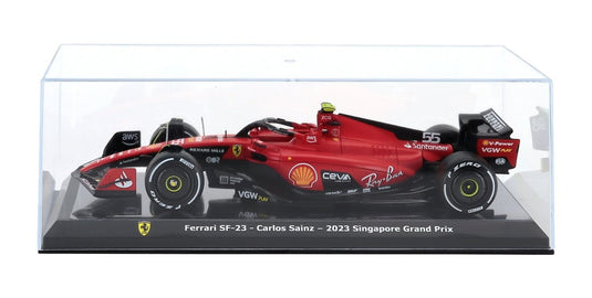 FERRARIフェラーリ F1 SF23 チームフェラーリ N 55 優勝 シンガポールGP 2023 カルロスサインツ レッドブラック LE-GRANDI-FERRARI-F1 COLLECTION / EDICOLA 1/24 ミニカー