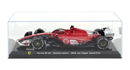 FERRARIフェラーリ F1 SF23 チームフェラーリ N 16 2位 ラスベガスGP 2023 シャルルルクレール レッドブラックホワイト LE-GRANDI-FERRARI-F1 COLLECTION / EDICOLA 1/24 ミニカー