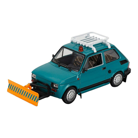 Polski Fiatポルスキフィアット 126P 除雪車 1984 ブルーグリーン / EDICOLA 1/43 ミニカー