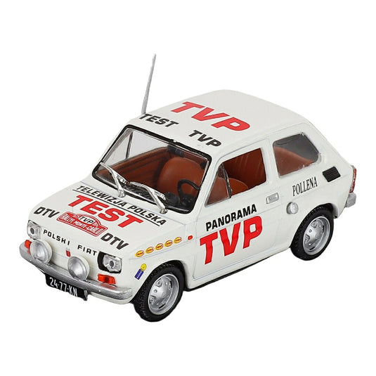 Polski Fiatポルスキフィアット 126P ナイトバージョン ラリーモンテカルロ 1975 S.Zasada L.Bielak ホワイト / EDICOLA 1/43 ミニカー