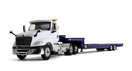 International LT  ホワイト、Ledwell Hydratail トレーラー付  トレーラー / First Gear 1/34 建設機械模型 工事車両