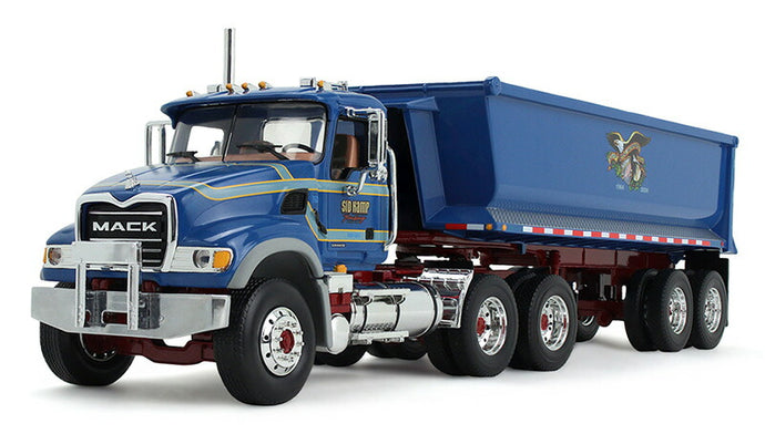 Sid Kamp Mack Granite デイキャブ ラウンドエンドダンプトレーラー付き / FIRST GEAR 1/34