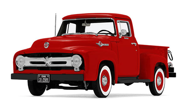 1956 Ford F-100 ピックアップ  バーミリオンレッド  トラック / First Gear 1/25 建設機械模型 工事車両