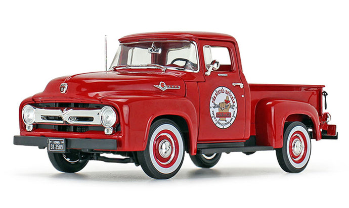The Busted Knuckle Garage 1956 Ford F 100 ピックアップ バーミリオンレッド ハイフィーチャー トラック / FIRST GEAR 1/25 建設機械模型 工事車両