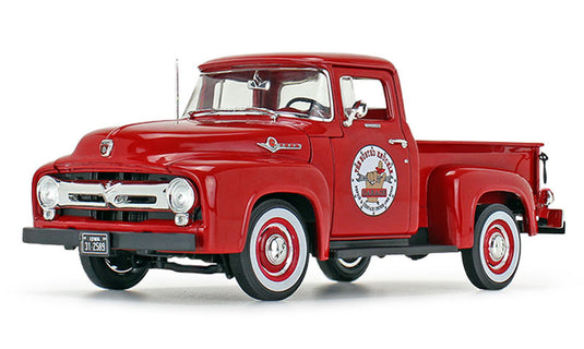The Busted Knuckle Garage 1956 Ford F 100 ピックアップ バーミリオンレッド ハイフィーチャー トラック / FIRST GEAR 1/25 建設機械模型 工事車両