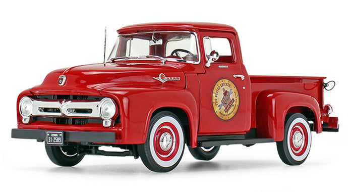 The Busted Knuckle Garage 1956 Ford F 100 ピックアップ バーミリオンレッド ハイフィーチャー トラック / FIRST GEAR 1/25 建設機械模型 工事車両