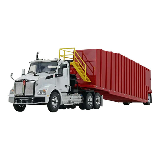 ケンワース Kenworth T880 フラックタンク トレーラー ホワイト レッド / FIRST GEAR 1/34 ミニカー トラック模型