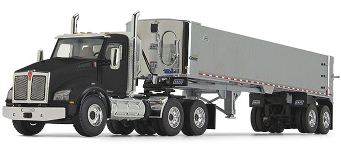 Kenworth T880  ブラック、East Genesis エンドダンプトレーラー  クローム  付  トレーラー / First Gear 1/50 建設機械模型 工事車両