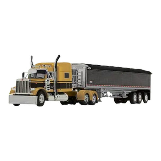 ピータービルト Peterbilt モデル379 70インチスリーパー ゴールドブラック / FIRST GEAR 1/64 ミニカー トラック模型