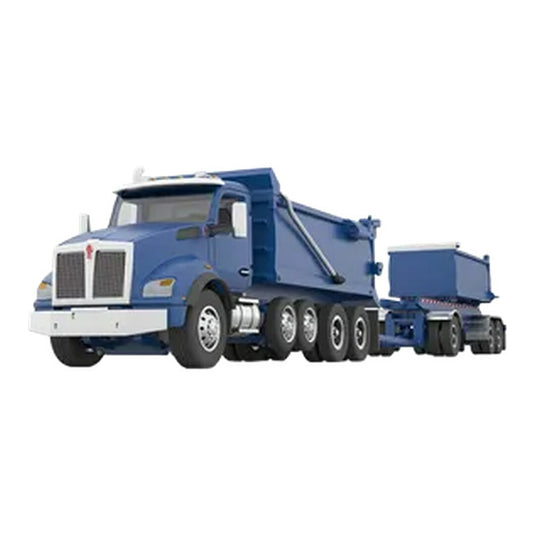 ケンワース Kenworth T880 ダンプトラック＆トレーラー サーフブルー / FIRST GEAR 1/64 ミニカー トラック模型