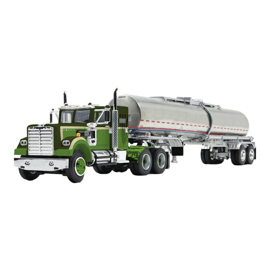 ウエスタン・スター Western Star 4900 36インチ ヴィンテージスリーパー ブレンナーケミカルタンクトレーラー ダークグリーンオリーブ / FIRST GEAR 1/64 ミニカー トラック模型