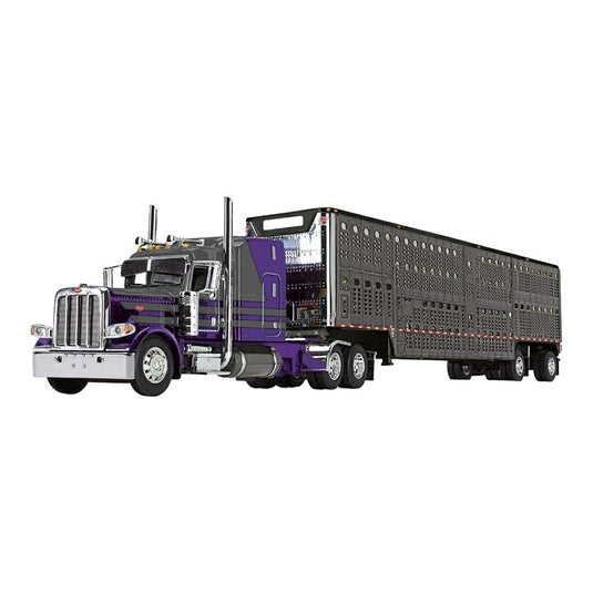 ピータービルト Peterbilt モデル 389 ウィルソン シルバースター 家畜運搬トレーラー / FIRST GEAR 1/64 ミニカー トラック模型