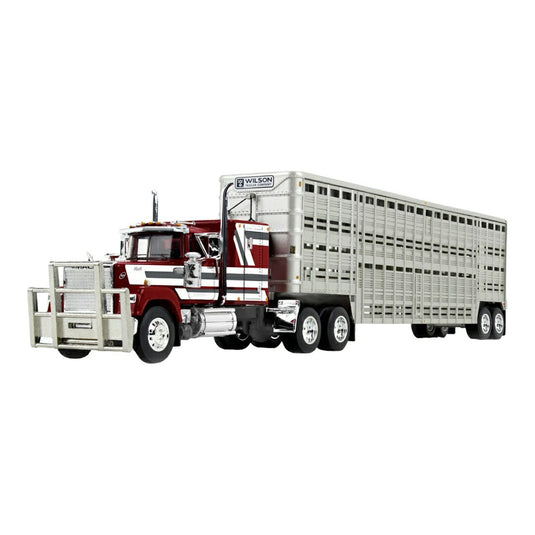 マック Mack スーパーライナー ウィルソン家畜運搬トレーラー付き / FIRST GEAR 1/64 ミニカー トラック模型