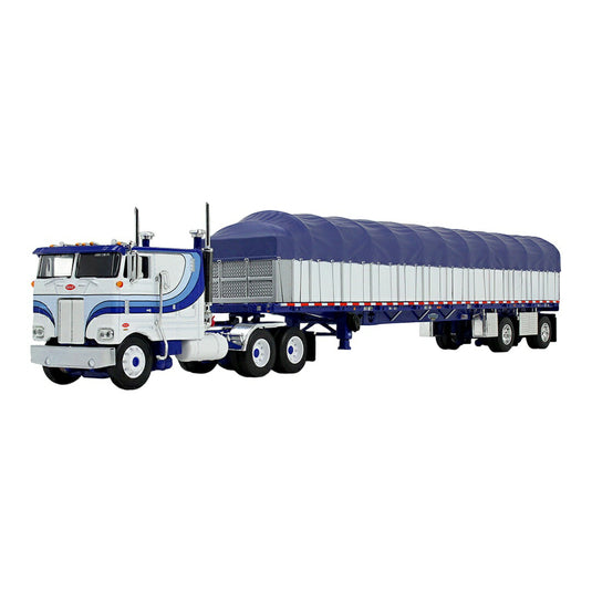 ピータービルト Peterbilt 352 ウィルソン Wilson ロードブルート フラットベッド カバー付きトレーラー / FIRST GEAR 1/64 ミニカー トラック模型