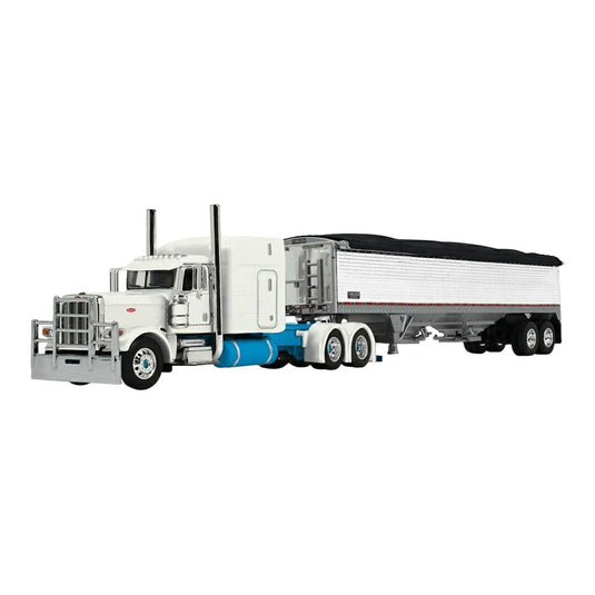 ピータービルト Peterbilt Model 389 スリーパー ウィルソン Wilson Pacesetter ハイサイドグレイントレーラー Capitola Trucking / FIRST GEAR 1/64 ミニカー トラック模型