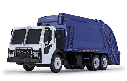 Mack LR ゴミ収集車  McNeilus Meridian リアローダー付、ホワイト & ブルー  トラック / First Gear 1/87 建設機械模型 工事車両