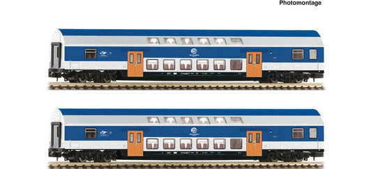 Nゲージ 鉄道模型 Fleischmann フライシュマン VEB 2階建て客車 Era IV DC