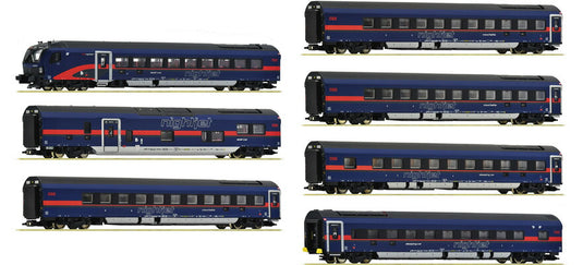 Nゲージ 鉄道模型 フライシュマン Fleischmann OEBB Nightjet 7 piece set Era VI DC DCC