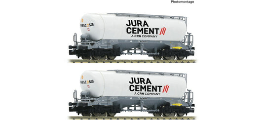 Nゲージ 鉄道模型 貨車 フライシュマン Fleischmann Wascosa Jura Cement type Uacns 2-piece set Era VI DC