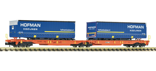 Nゲージ 鉄道模型 Fleischmann フライシュマン Wascosa Double pocket articulated wagon T2000 Era VI DC