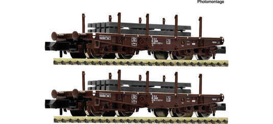 Nゲージ 貨車 Fleischmann OBB 重貨物用平貨車 2両セット Era IV DC