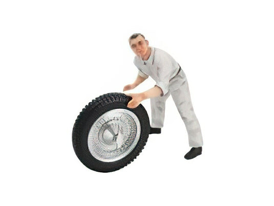 フィギュア MECCANICO GOMMISTA GEORGES MECANICIEN ROUE 1930 WHITE/LE MANS MINIATURES 1/18ミニカー