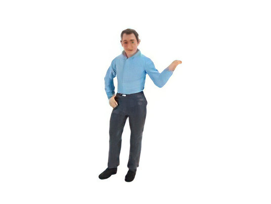 フィギュア MR CARROLL SANS CHAPEAU WITHOUT HAT 1966 LIGHT BLUE GREY/LE MANS MINIATURES 1/18ミニカー