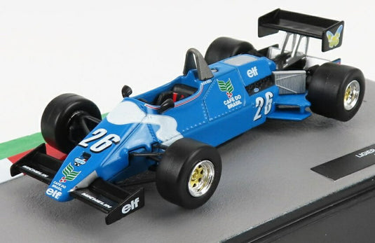 LIGIERリジェ F1 JS21 GITANESジタン No.26 SEASON 1983 Raul Boeselラウルボイセル ライトブルー / EDICOLA 1/43 ミニカー