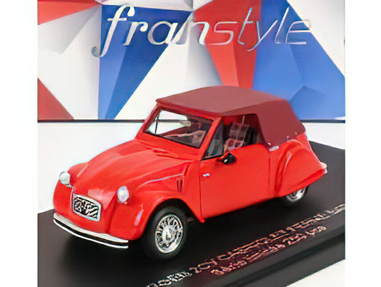 CITROEN - 2CV CABRIOLET CLOSED 1954 - 2 TONE RED/FRANSTYLE 1/43模型モデルキット
