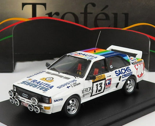 AUDI Quattro N 13 1000湖ラリー 1984 A.ライネ ホワイト 150台限定/ Trofeu 1/43 ミニカー