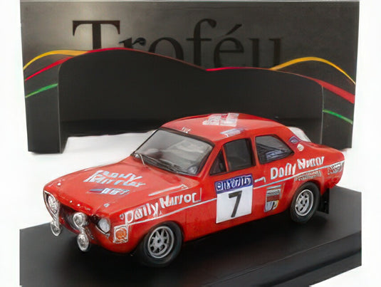 FORD ENGLAND  ESCORT RS 1600 MKI (night version) N 7 WINNER RALLY SCOTTISH 1972 HANNU MIKKOLA  HAMISH CARDNO  RED/TROFEU 1/43ミニカー