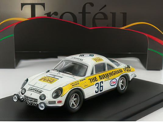 RENAULT ALPINE A110 N 36 ラリー RAC 1971 N.ホリエ M.ブロード ホワイト イエロー/ Trofeu 1/43 150台限定ミニカー