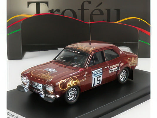 FORD ENGLAND ESCORT MKI (night version) N 15 RALLY RAC LOMBARD 1974 M.ALLEN P.WHITE BROWN/TROFEU 1/43ミニカー