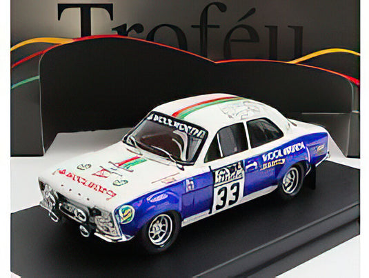 FORD ENGLAND  ESCORT MKI (night version) N 33 RALLY RAC LOMBARD 1973 V.PRESTON Jr.  P.WHITE  WHITE BLUE/Trofeu 1/43ミニカー