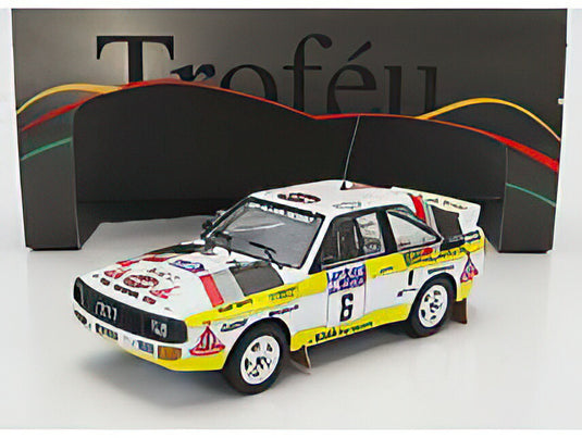 AUDI Quattro Sport チーム HB N 6 RACロンバードラリー 1984 M.ムートン/F.ポンス ホワイトイエローブラウン 150台限定/ Trofeu 1/43 ミニカー