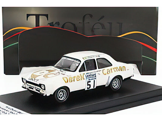 FORD ENGLAND Escort MKI N 5 RACロンバードラリー 1975 T.ドラモンド/R.チャノン ホワイト 150台限定/ Trofeu 1/43 ミニカー