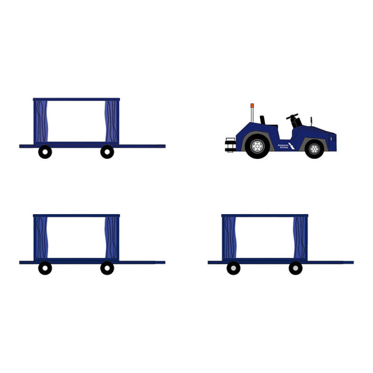 アメリカン航空 American Airlines カーゴカートセット Cargo Cart Set / Fantasy Wings 1/200 飛行機模型 空港アクセサリ