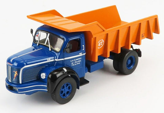 BERLIETベルリエ GLM10 トラック ダンプ 1953 土木工事 ブルー オレンジ HACHETTE-BERLIET-COLLECTION / EDICOLA 1/43 ミニカー