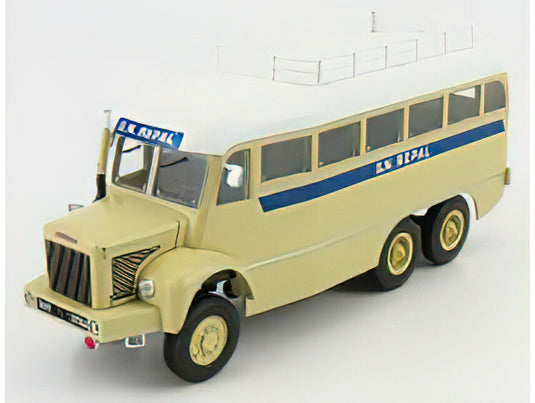 BERLIET - GBC8M 6x6 TRUCK AUTOBUS 1957 - BEIGE WHITE/EDICOLA 1/43ミニカー