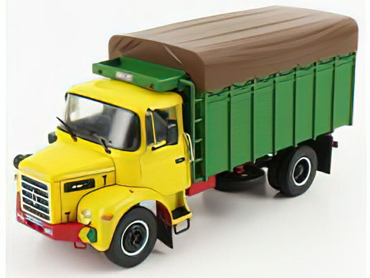 BERLIET - GL900 TRUCK CASSONATO 1976 - YELLOW GREEN/EDICOLA 1/43ミニカー
