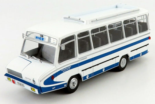 BERLIETベルリエ STRADAIR トラック バス 1965 ホワイト ブルー HACHETTE-BERLIET-COLLECTION / EDICOLA 1/43 ミニカー