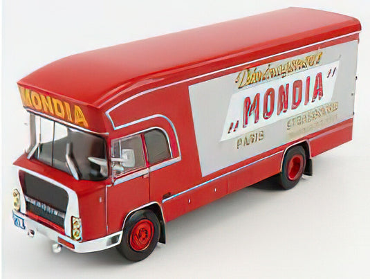 BERLIET - GBK6 TRUCK MONDIA 1971 - RED SILVER/EDICOLA 1/43ミニカー