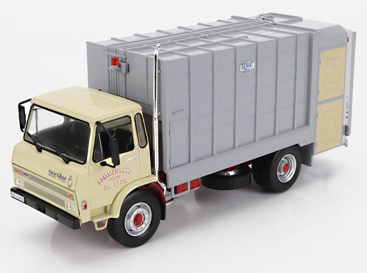 BERLIETベルリエ GC 190BN ごみ収集車 2軸 1982 イエロー グレー HACHETTE-BERLIET-COLLECTION / EDICOLA 1/43 ミニカー