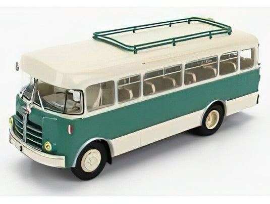 BERLIET - PLA AUTOBUS 2-ASSI 1955 - CREAM GREEN/EDICOLA 1/43ミニカー
