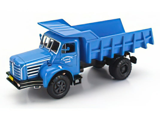 BERLIET - GLM15 4x2 TRUCK CASSONE RIBALTABILE 2-ASSI 1979 - MOVIMENTO TERRA - BLUE/EDICOLA 1/43ミニカー
