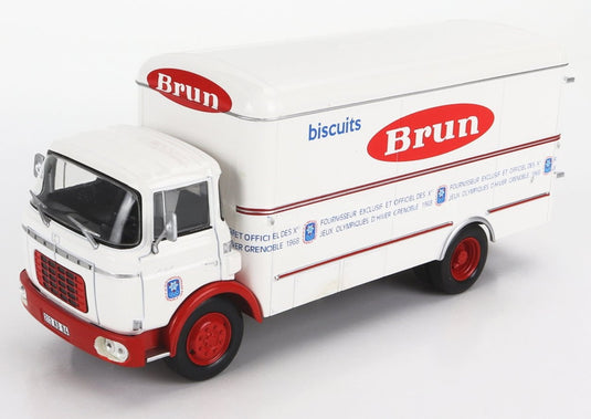 BERLIETベルリエ GAK トラック 2軸 1959 ホワイトレッド HACHETTE-BERLIET-COLLECTION / EDICOLA 1/43 ミニカー