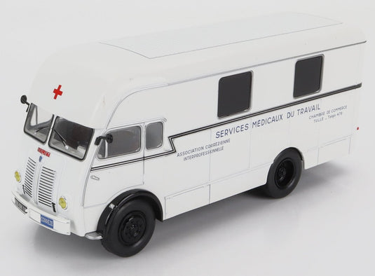 BERLIETベルリエ GLA 5 トラック 救急車 アンビュランス 2軸 1961 ホワイト HACHETTE-BERLIET-COLLECTION / EDICOLA 1/43 ミニカー