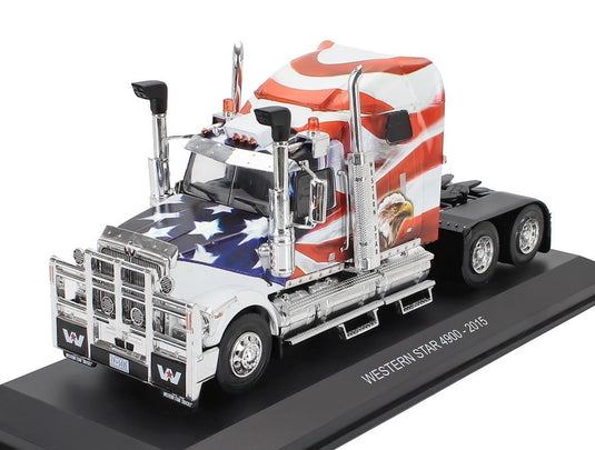 WESTERN STARウェスタンスター 4900 トラクター トラック 2015 アメリカンイーグル ホワイトブルーレッド HACHETTE-TRUCK-TUNING-COLLECTION / EDICOLA 1/43 ミニカー