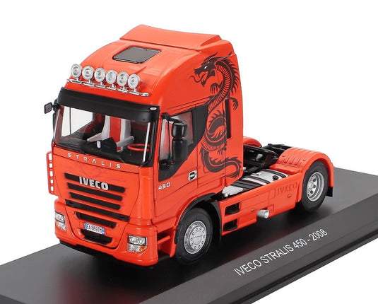 IVECO FIATイヴェコフィアット STRALIS 450 トラクター トラック 2008 オレンジ HACHETTE-TRUCK-TUNING-COLLECTION / EDICOLA 1/43 ミニカー