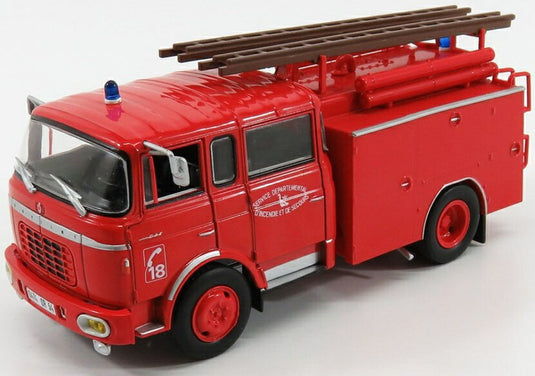 BERLIETベルリエ FPT GAK 20H タンク車 はしご付 消防車 レッド HACHETTE-CAMIONS-&-VEHICULES-DE-SAPEURS-POMPIERS-COLLECTION / EDICOLA 1/43 ミニカー